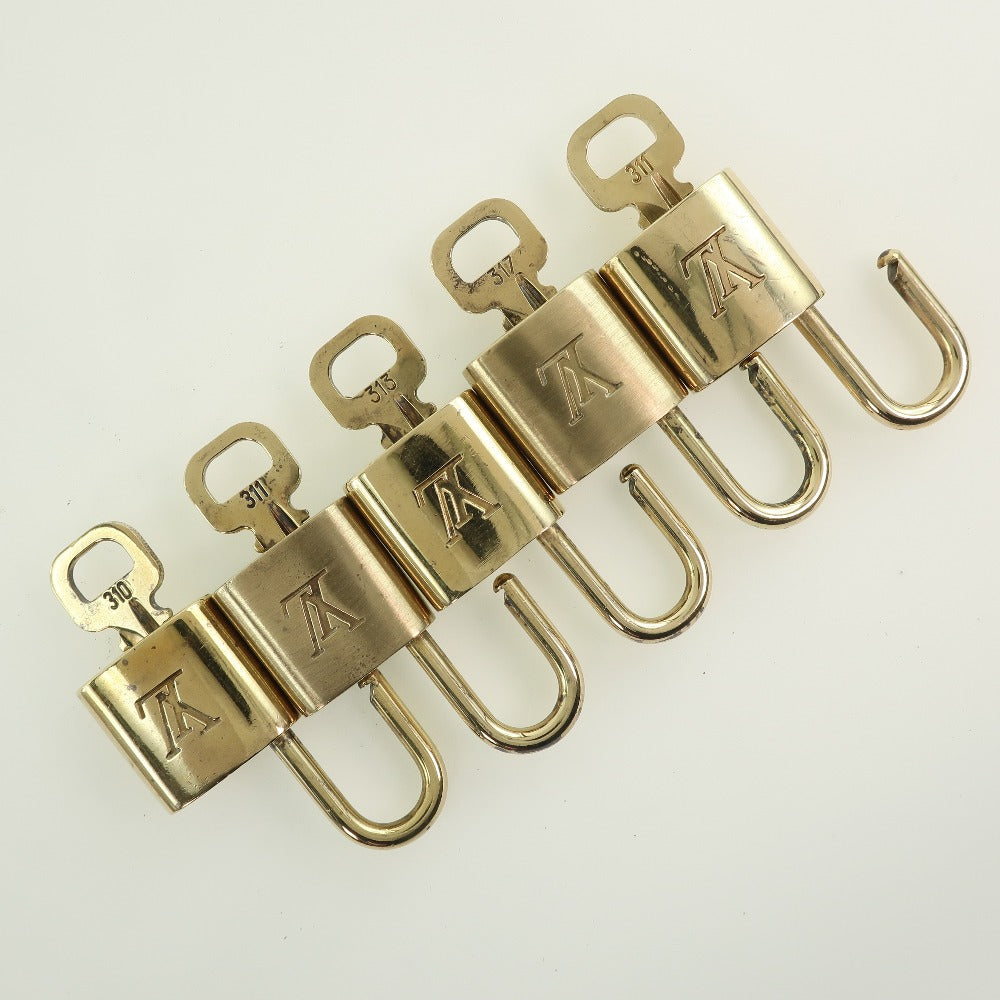 Louis Vuitton Brass Padlock & Key Set