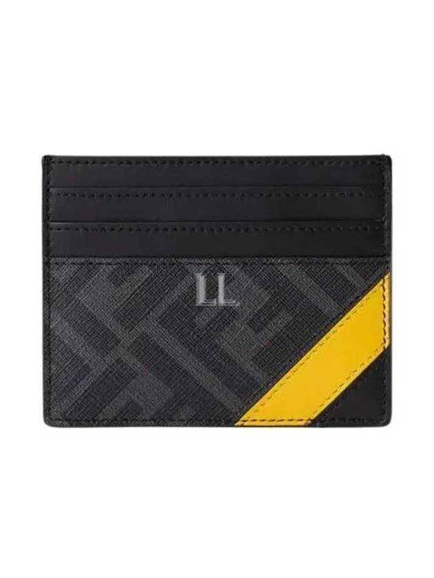Luxury Fendi Daigonal Card Wallet Grey