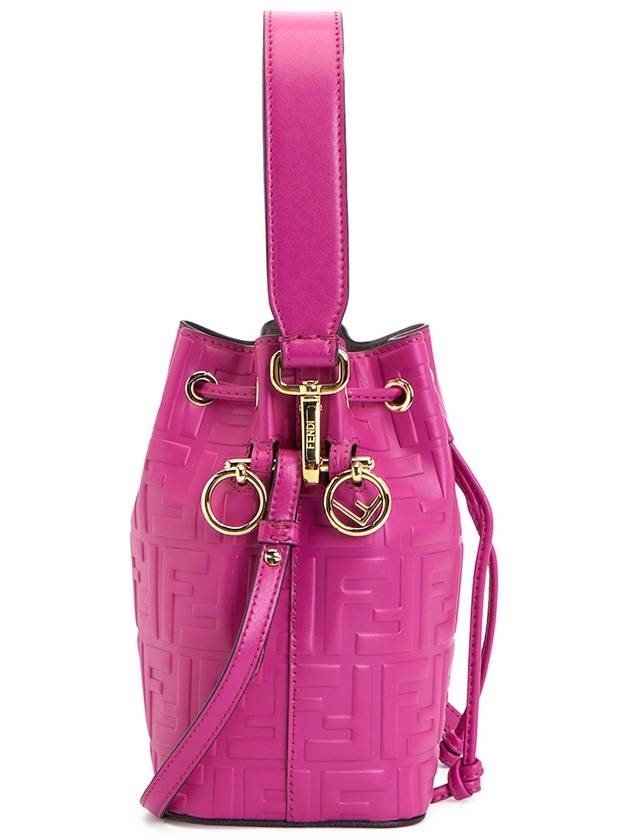 Luxury Fendi Mon Tresor Small Leather Bucket Bag Pink