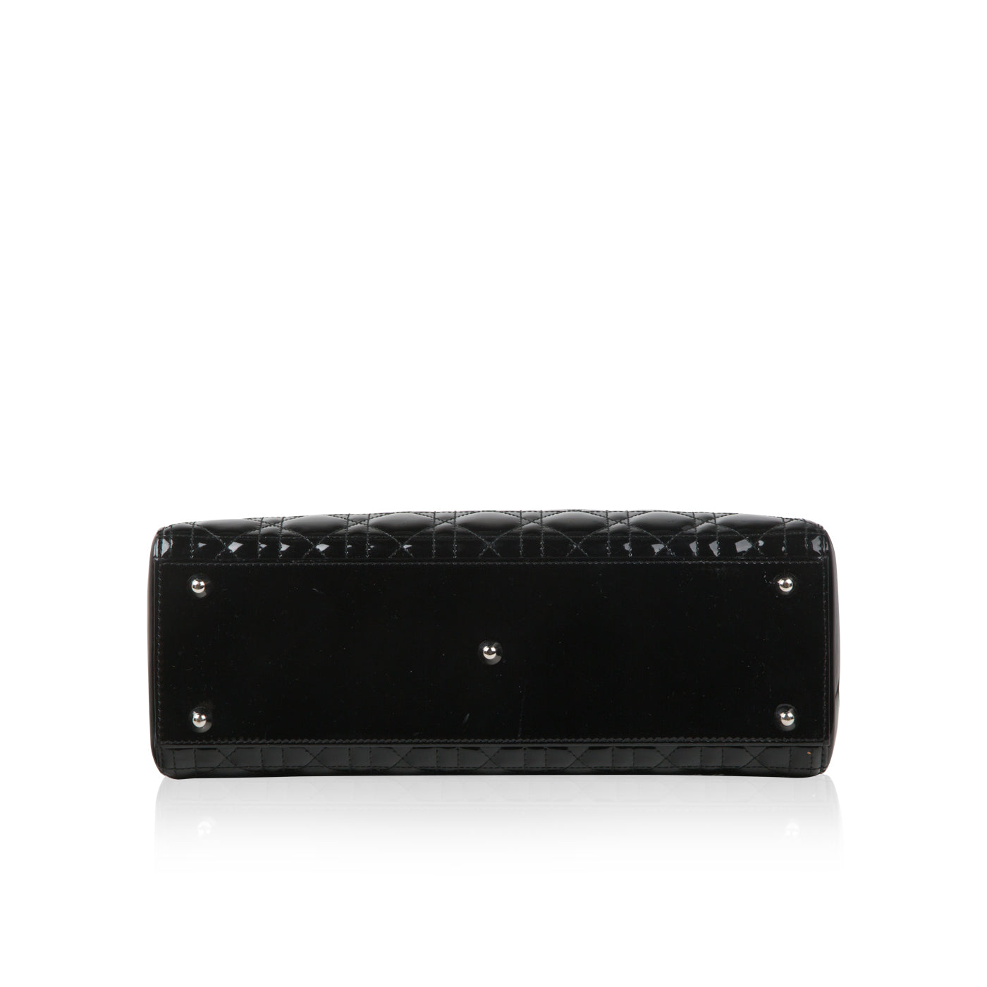 Luxury Dior Lady Luxury Dior Black Patent Leather Large