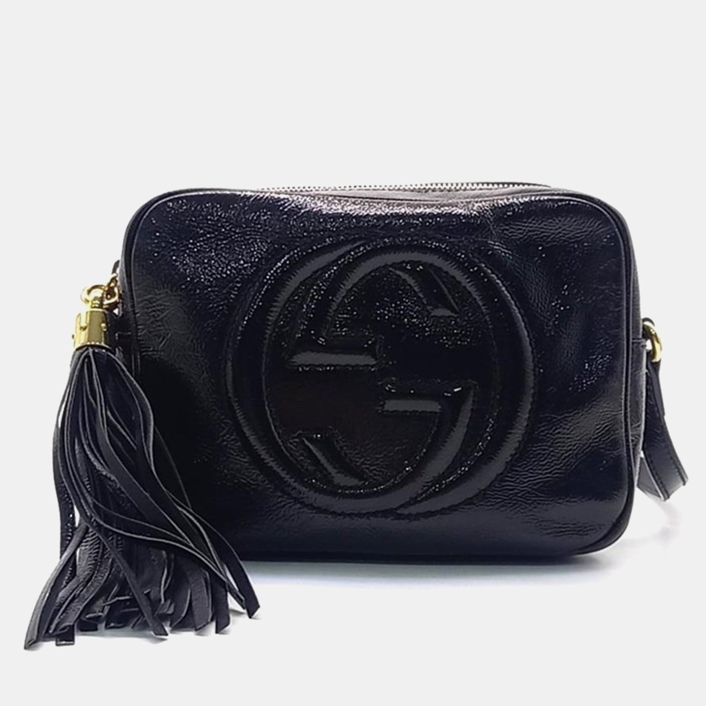 Luxury Gucci Trending 2025 Black Leather Disco Bag