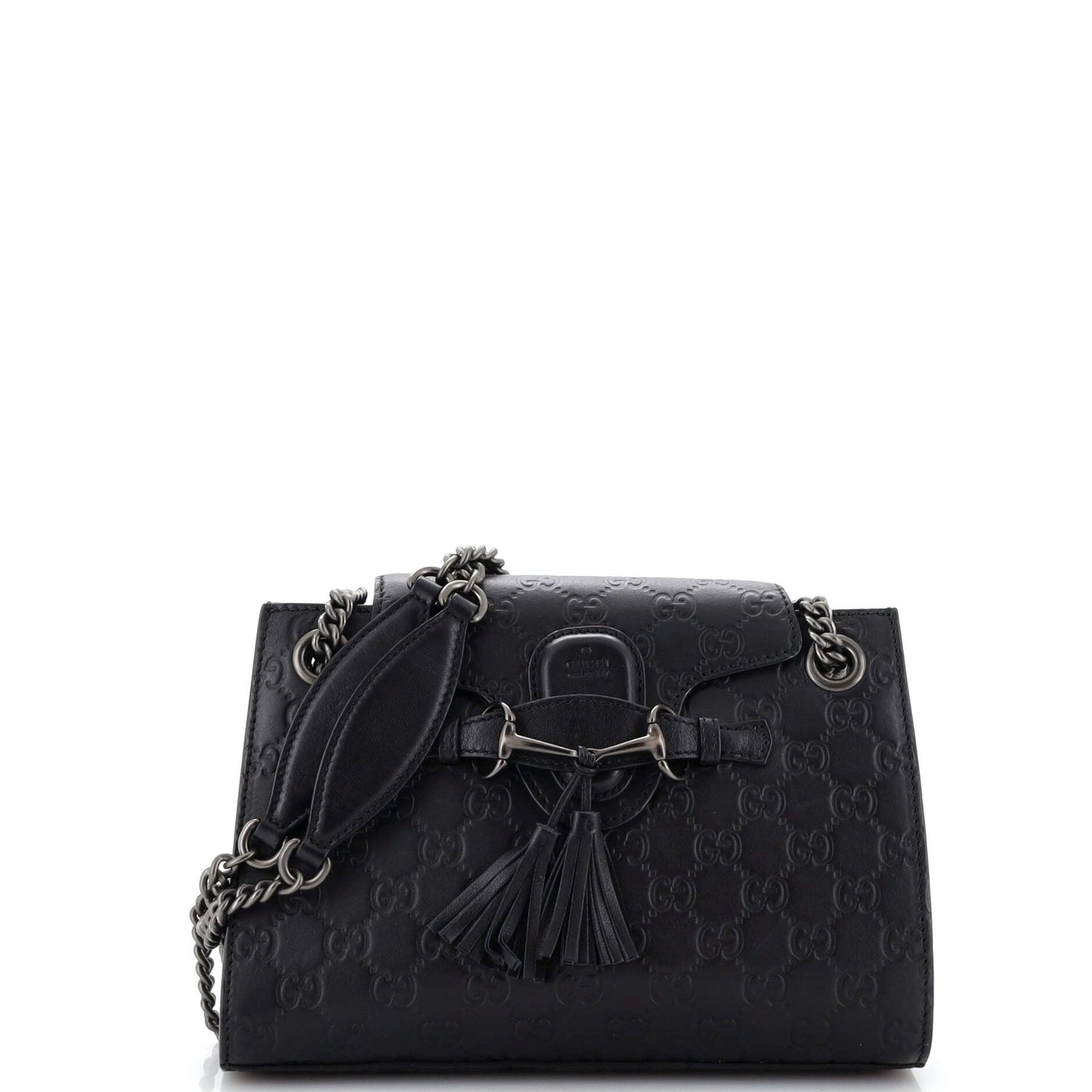 Luxury Gucci Trending 2025 Emily Chain Flap Shoulder Bag Luxury Gucci Trending 2025ssima Leather Small