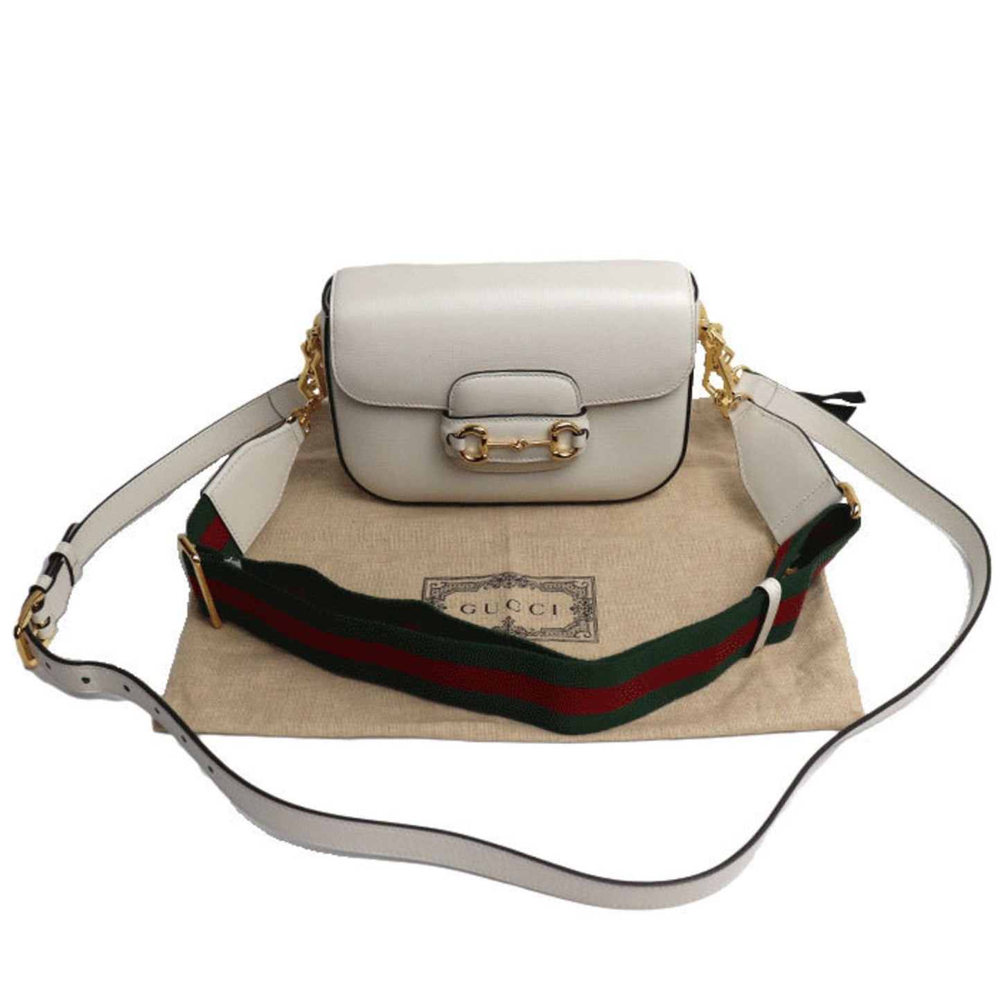 Luxury Gucci Trending 2025 Horsebit Leather Shoulder Bag ()