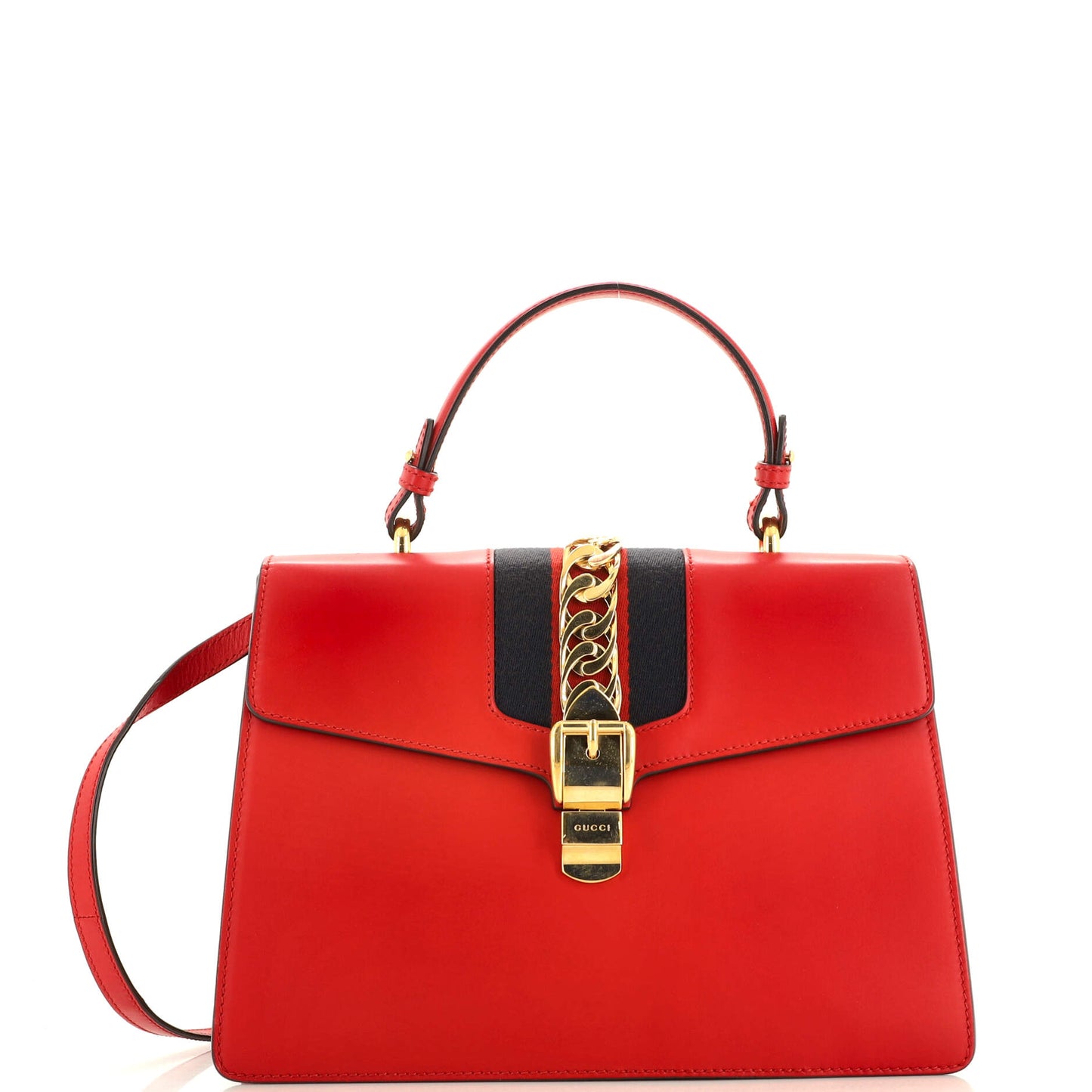 Luxury Gucci Trending 2025 Sylvie Top Handle Bag Leather Medium
