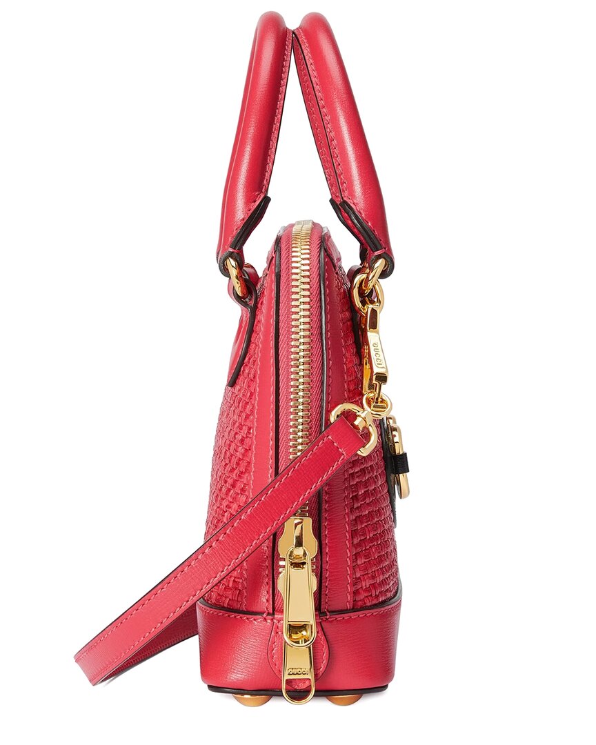 Luxury Gucci Trending 2025 Horsebit 1955 Top Handle Bag Raffia & Leather Mini Shoulder Bag