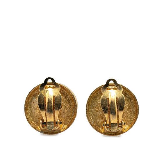 Chanel Vintage Coco Mark Earrings Gold
