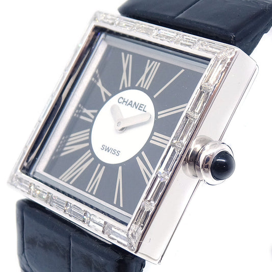 Luxury Chanel 1989 Matelasse Watch 18KWG Diamond