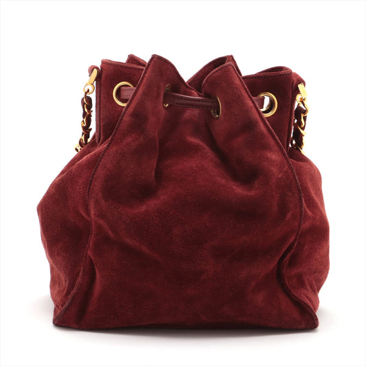 Chanel Coco Suede Handle Shoulder Bag Bordeaux G 3rd