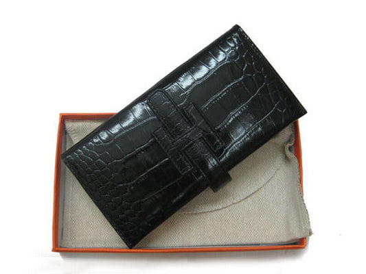 Luxury Hermes Wallet H1115 Ladies Wallet Black