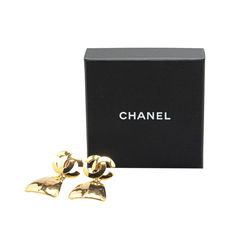 Chanel Vintage Coco Mark Triangle Earrings