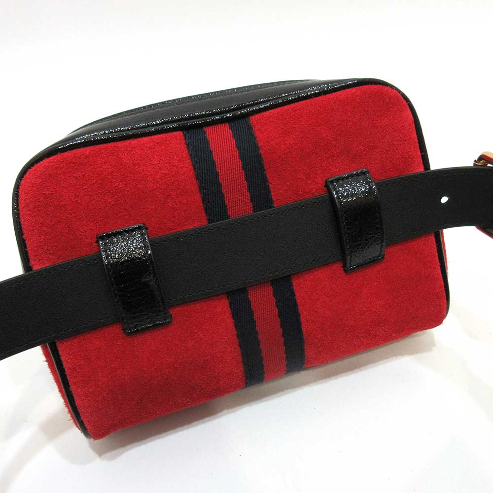 Luxury Gucci Trending 2025 Ophidia Suede Enamel Belt Bag