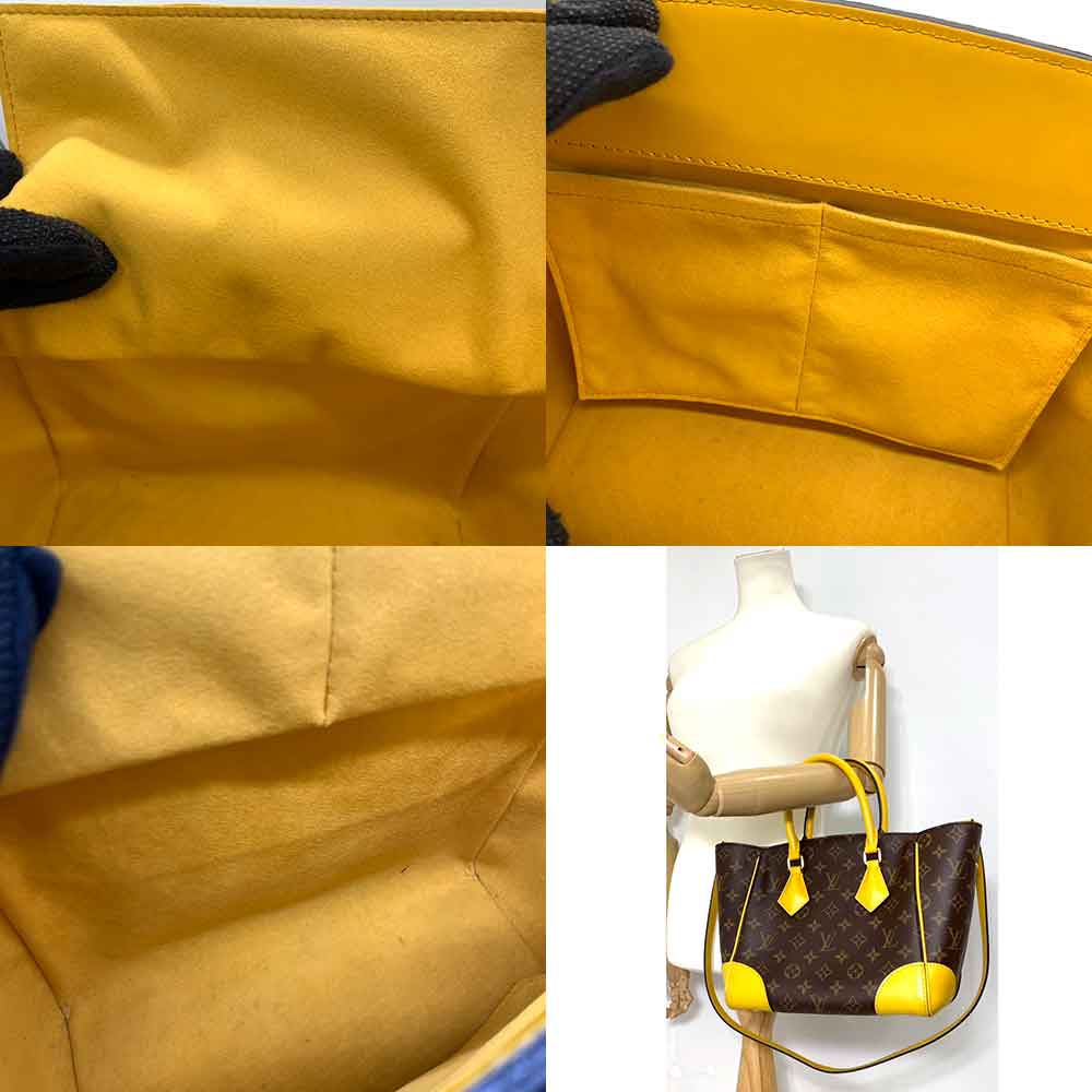Louis Vuitton Phoenix PM Tote Bag Brown Yellow