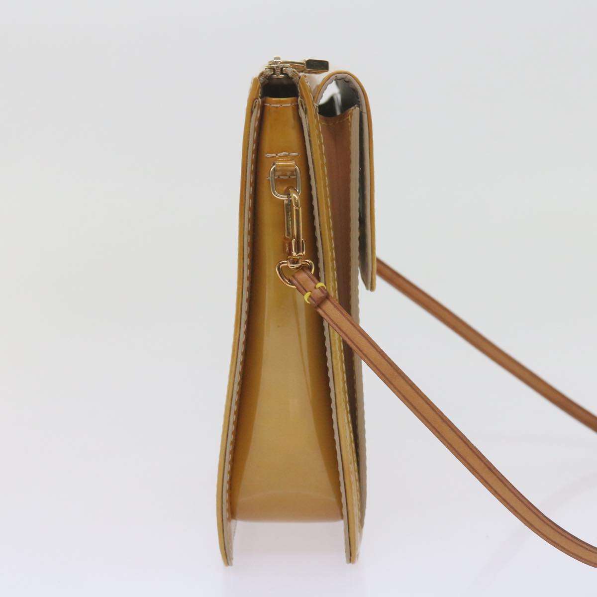 LOUIS VUITTON Monogram Vernis Motto Accessory Pouch Beige M91136 LV 60859