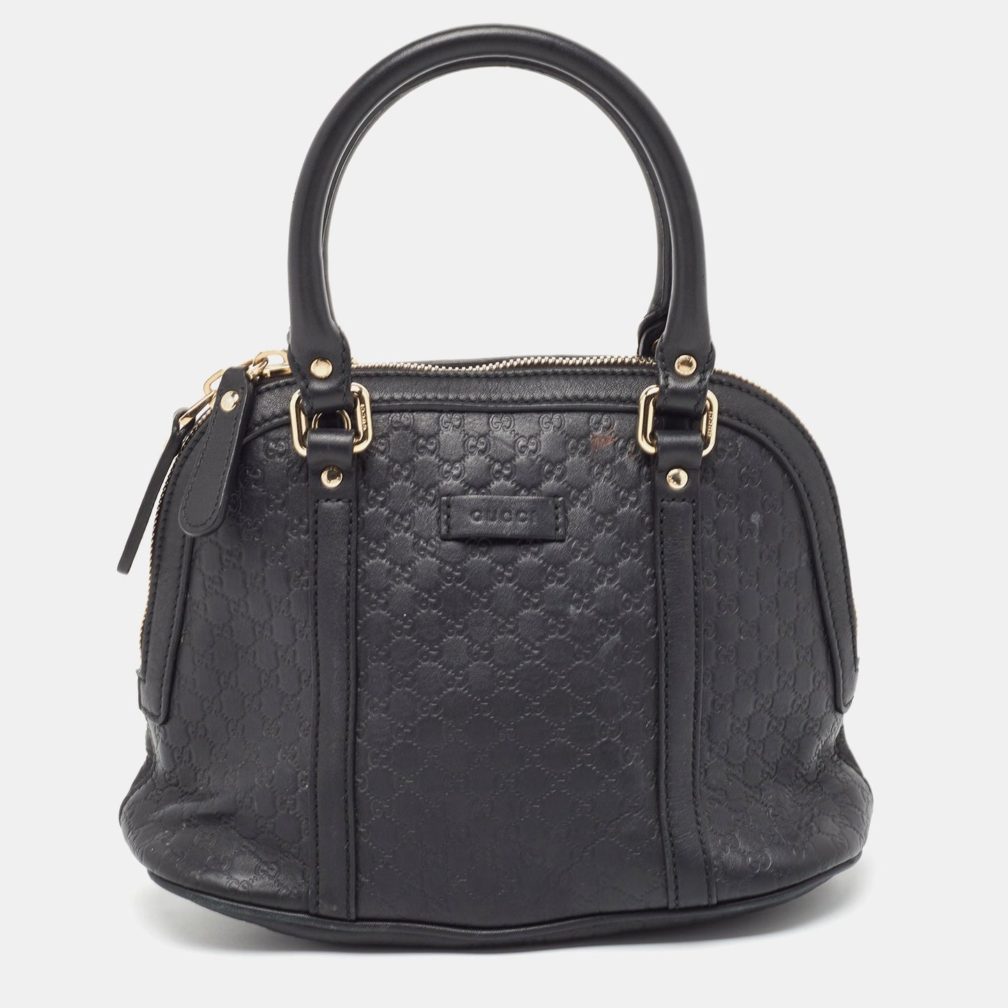 Luxury Gucci Trending 2025 Black MicroLuxury Gucci Trending 2025ssima Leather Mini Nice Dome Bag
