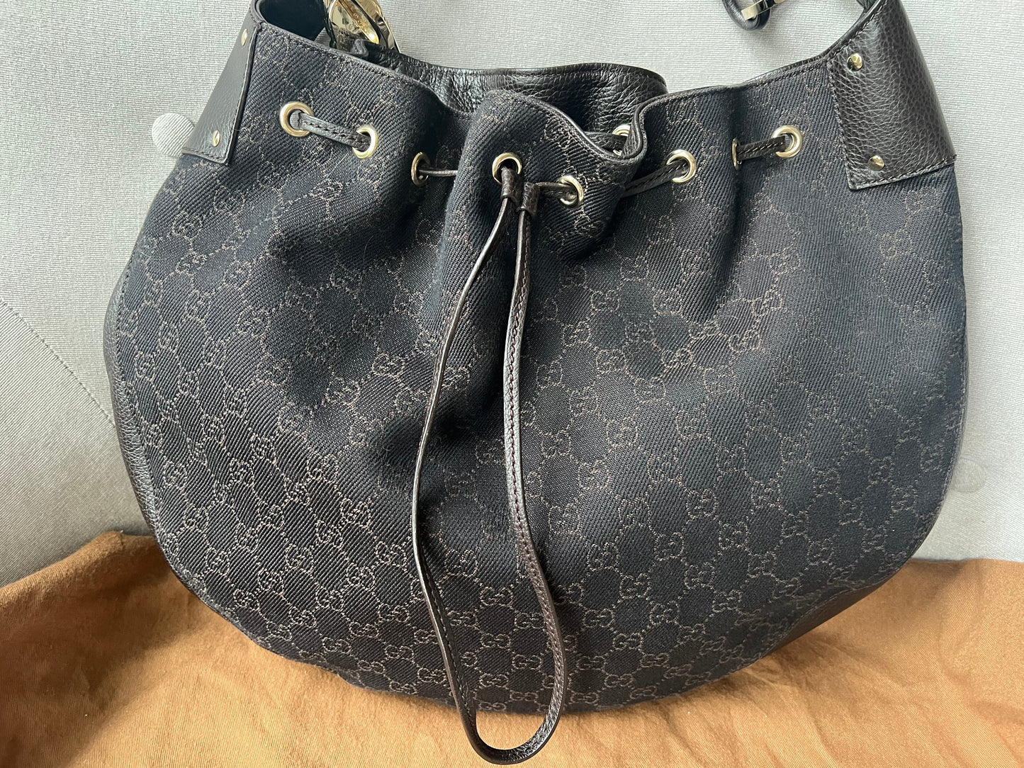 Luxury Gucci GG Monogram Canvas Hobo