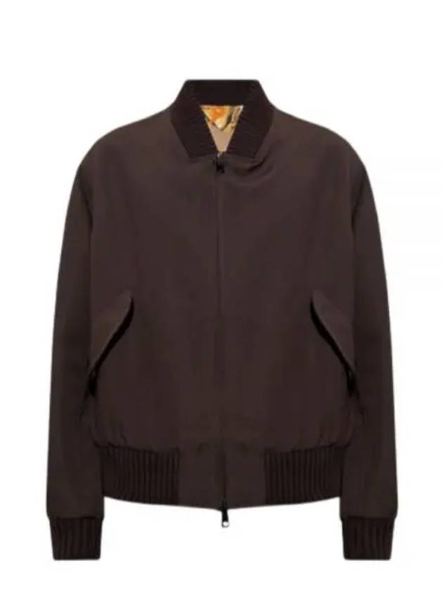 Luxury Fendi FF Fragment Reversible Bomber Jacket Brown Yellow