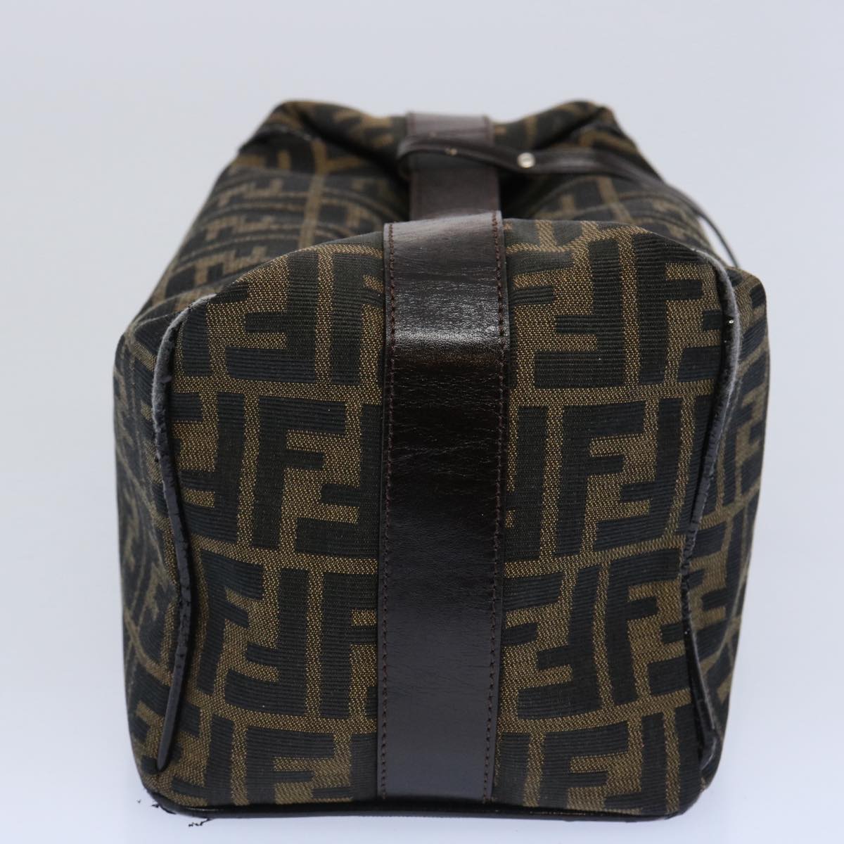 Luxury FendiZucca Canvas Vanity Cosmetic Pouch Black Brown61577