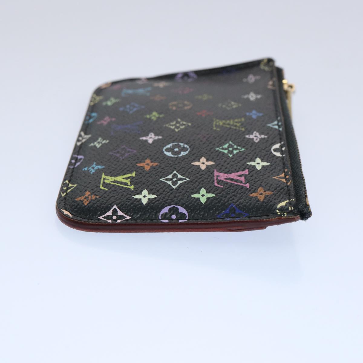 LOUIS VUITTON Multicolor Pochette Cles NM Coin Purse Black M60279 LV 61727