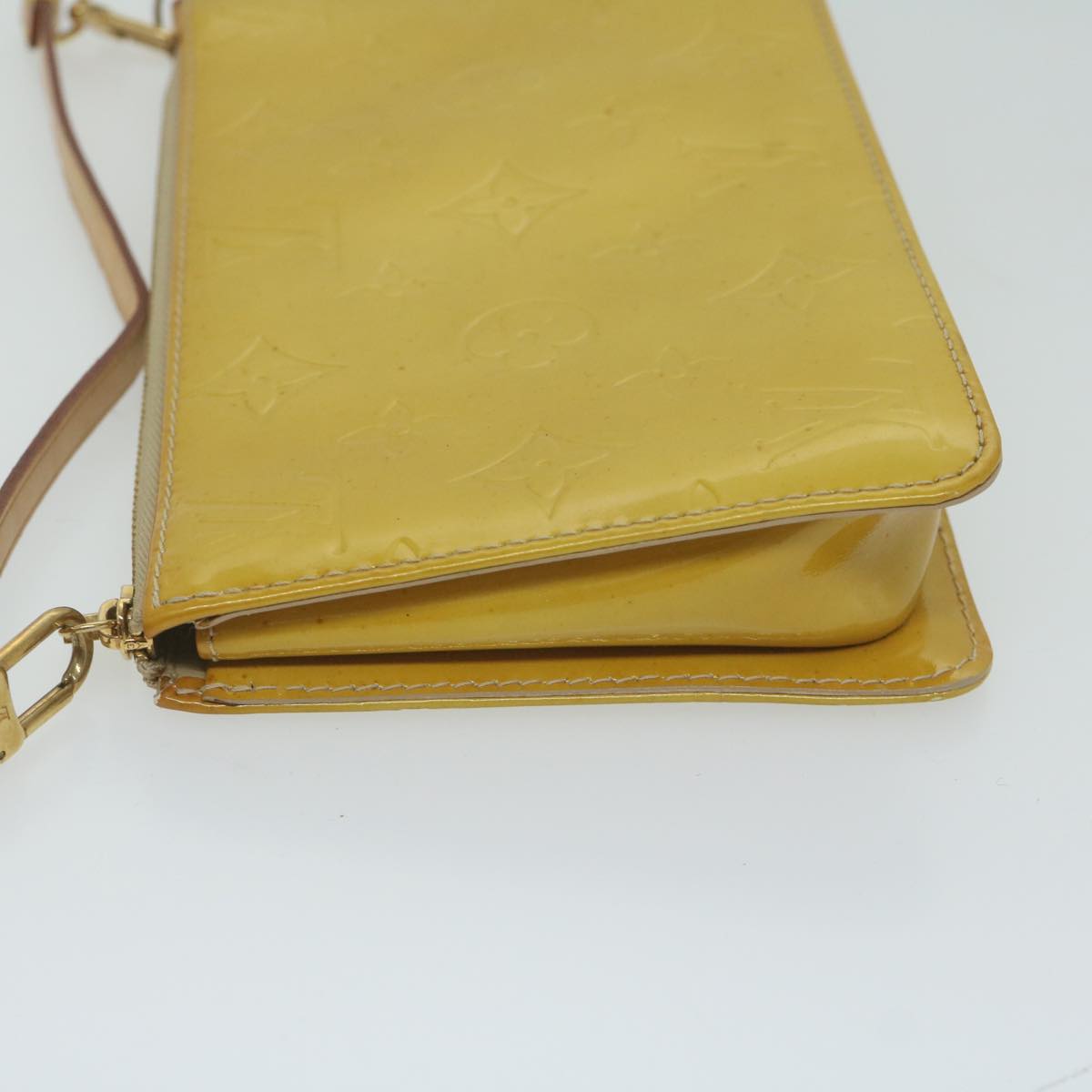 LOUIS VUITTON Monogram Vernis Lexington Pouch Beige M91010 LV 61977