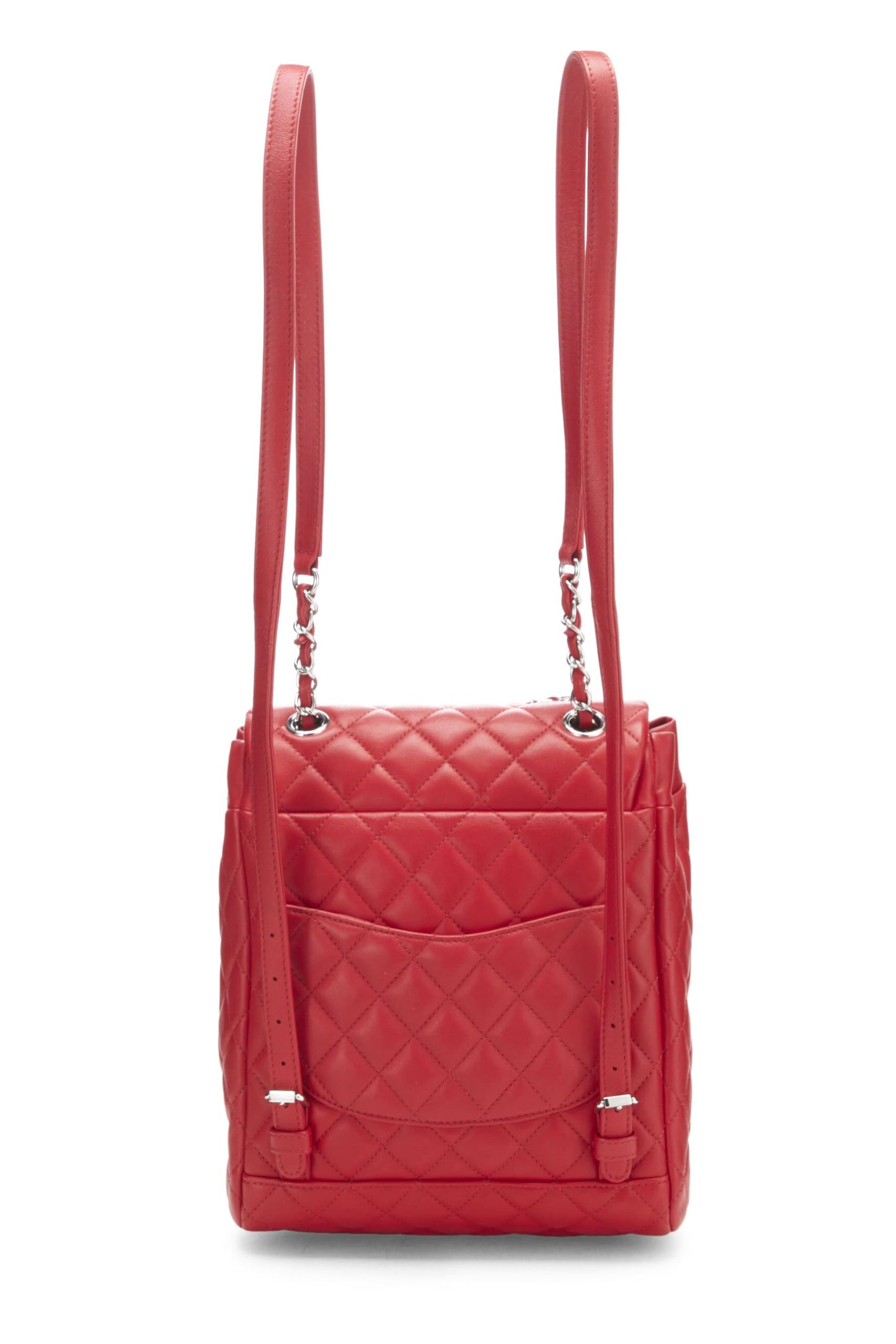Chanel, Red Quilted Lambskin Urban Spirit Backpack Large, Red