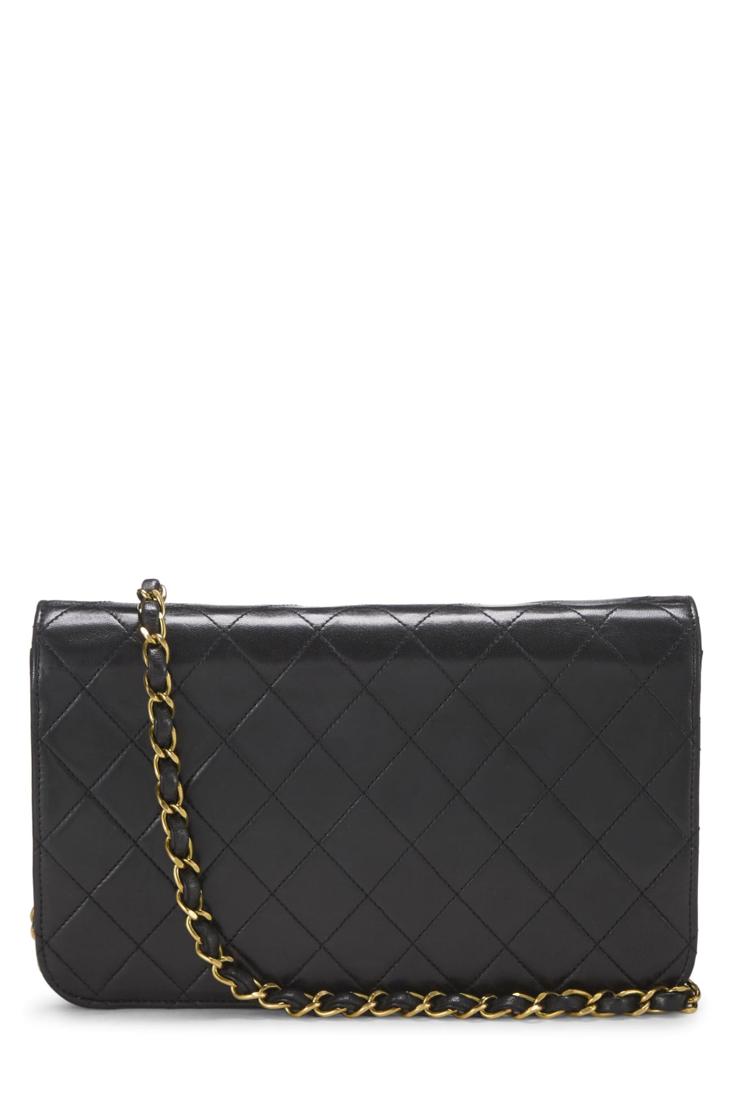 Chanel, Black Quilted Lambskin Snap Full Flap Small, Black