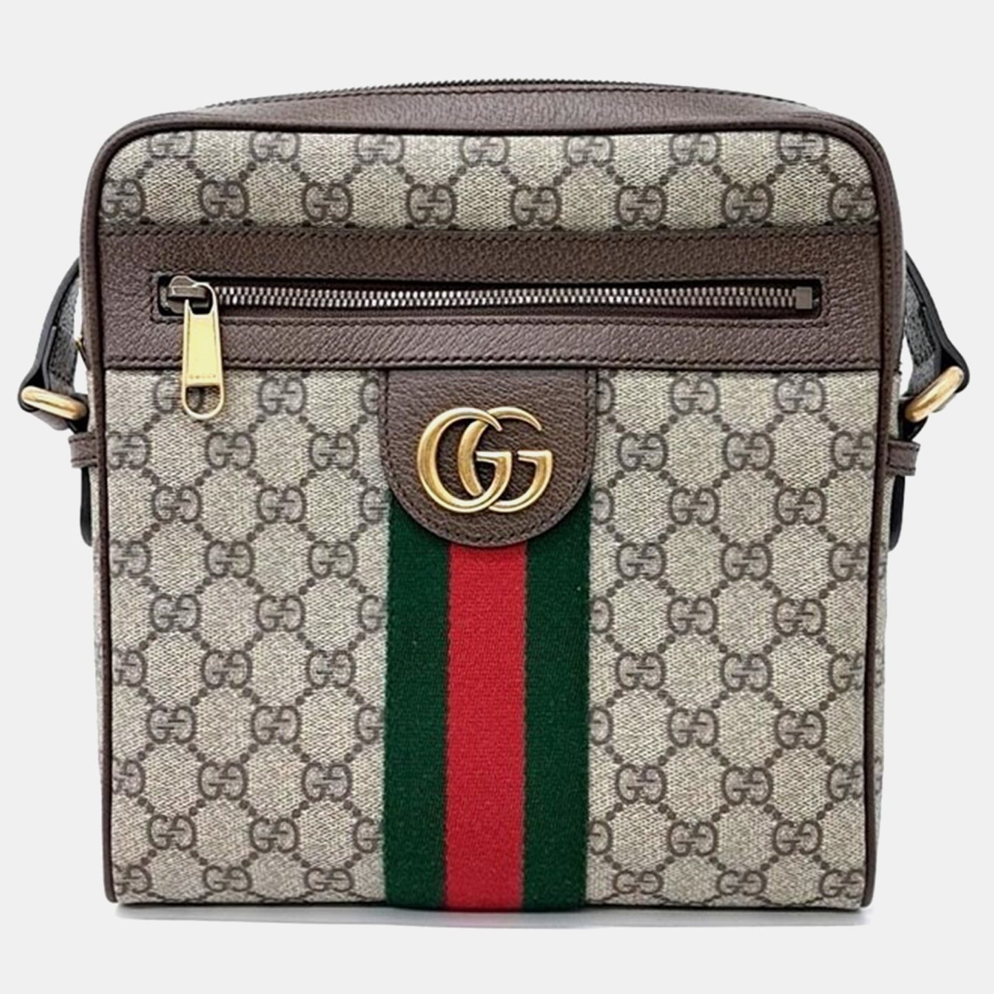 Luxury Gucci Trending 2025 Brown GG Canvas Ophidia GG small messenger bag
