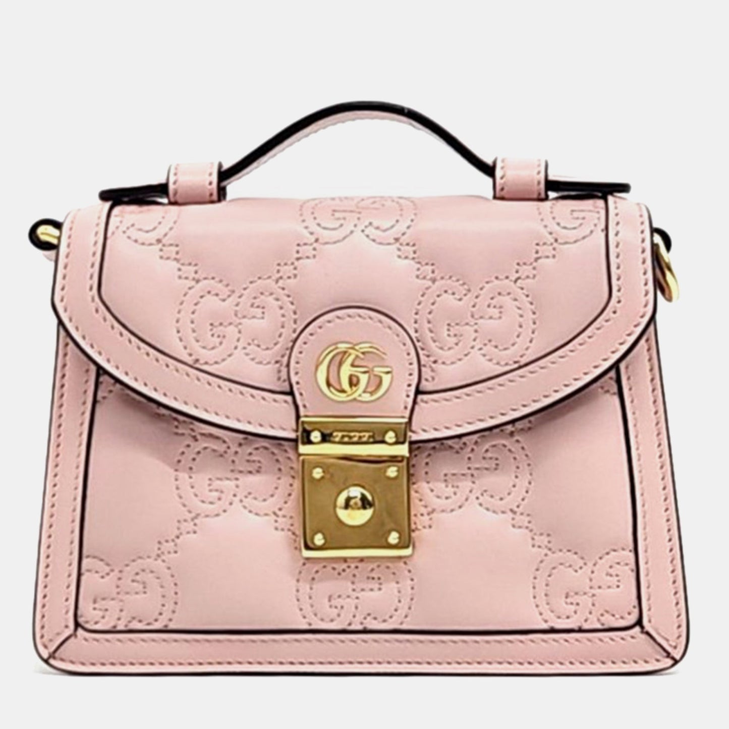 Luxury Gucci Trending 2025 Pink GG Small Top Handle Bag