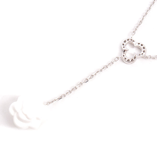 Chanel Camellia Diamond Necklace 750WG White Gold