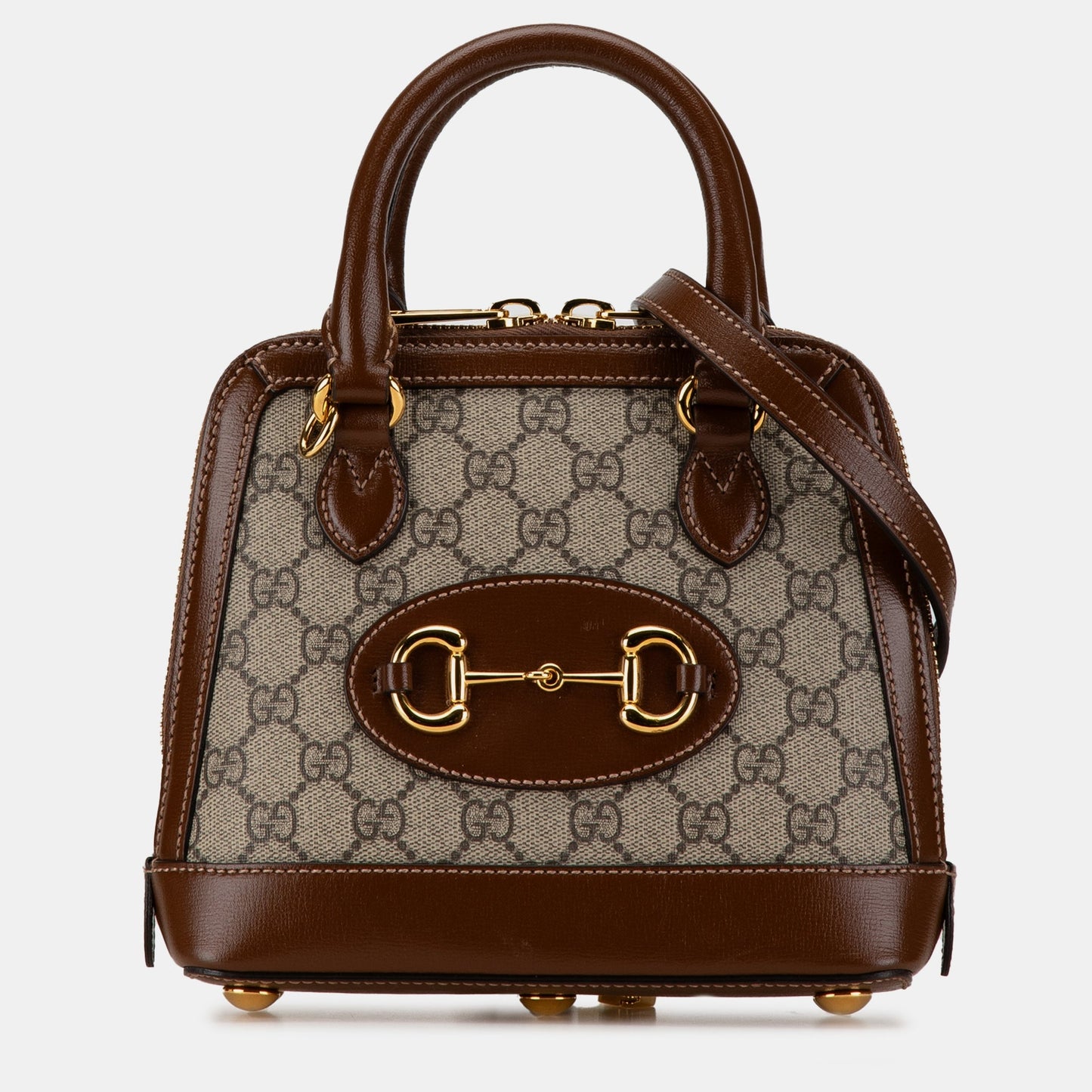 Luxury Gucci Trending 2025 Mini GG Supreme Horsebit 1955 Top Handle Bag