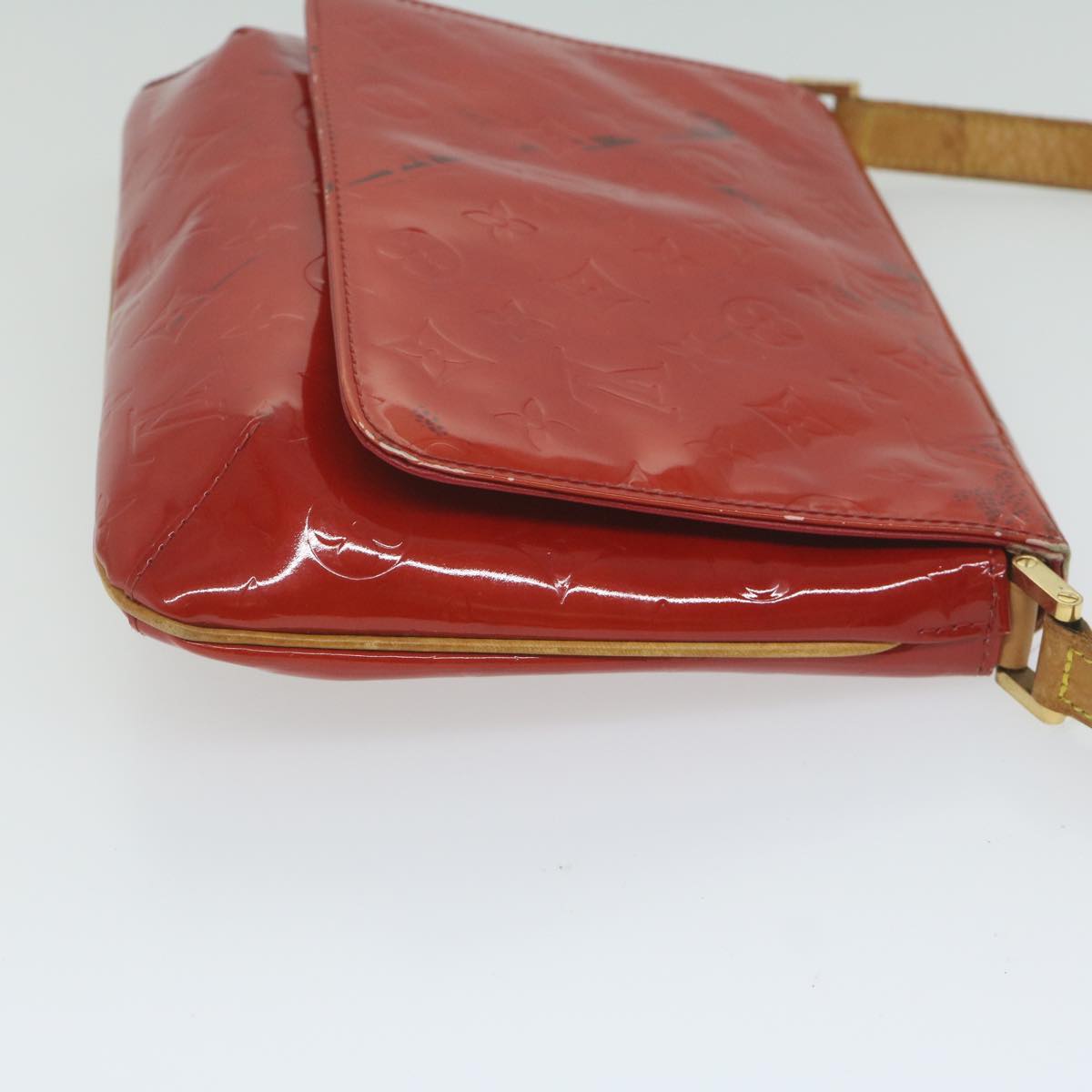 LOUIS VUITTON Monogram Vernis Thompson Street Shoulder Bag Red M91094 62189