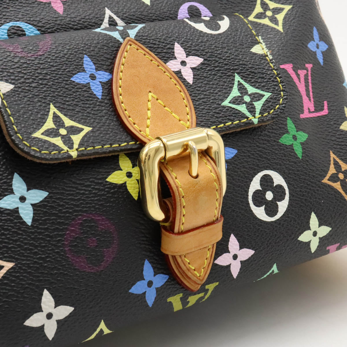 Louis Vuitton Monogram Multicolor Eliza Shoulder Bag Black Black M40099