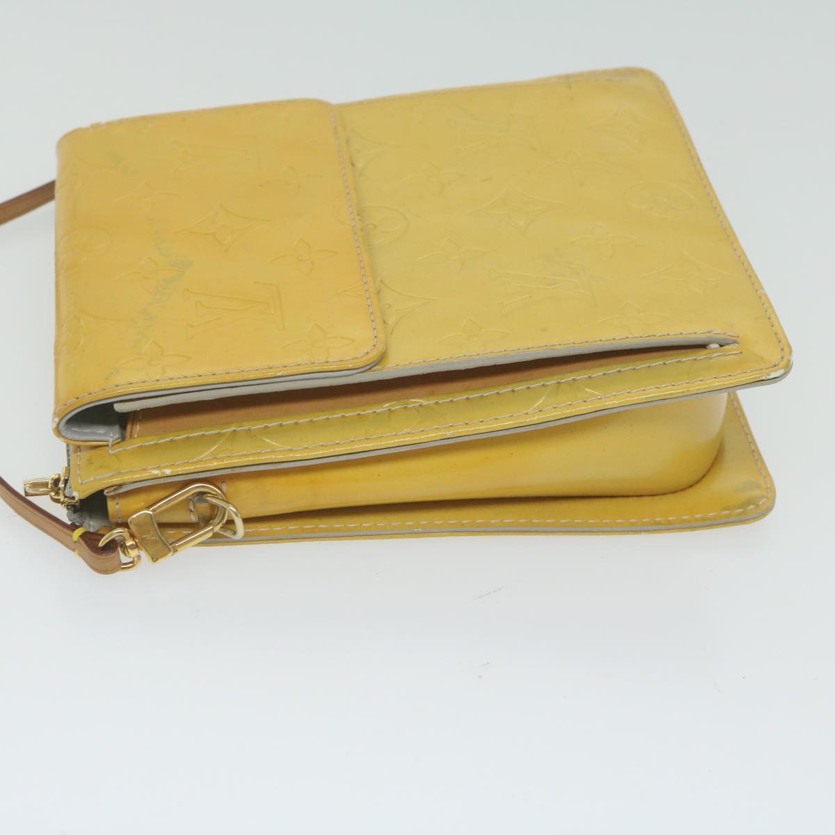 LOUIS VUITTON Monogram Vernis Motto Accessory Pouch Gris M91030 LV 62476