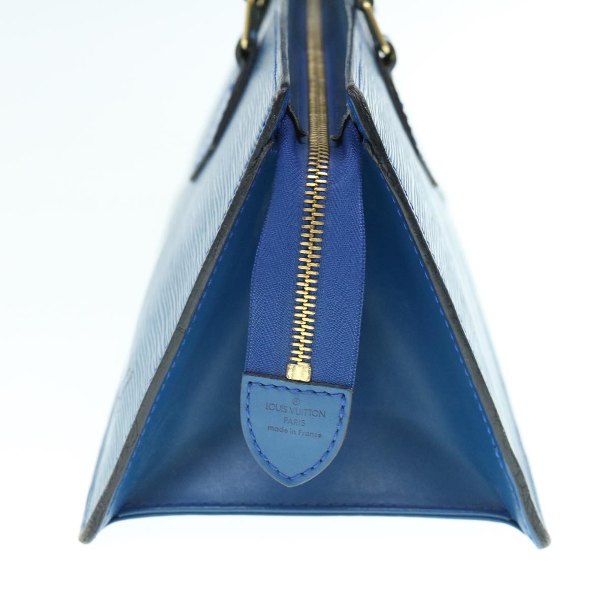LOUIS VUITTON Epi Sac Triangle Hand Bag Blue M52095 LV 62537