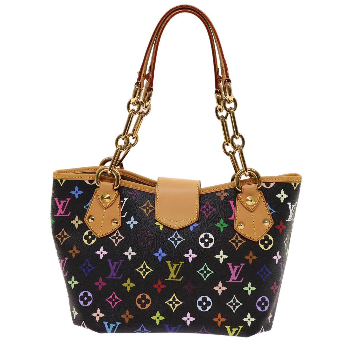 LOUIS VUITTON Monogram Multicolor Annie MM Shoulder Bag Black M40308 62902A
