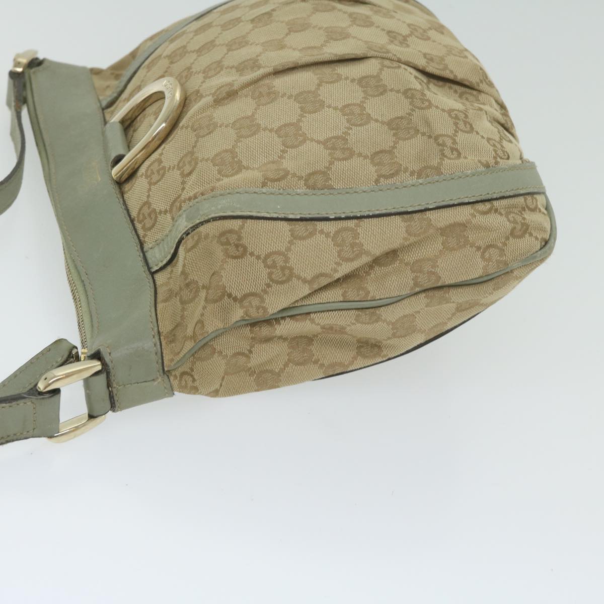 GUCCI GG Canvas Shoulder Bag Beige 203257 63391