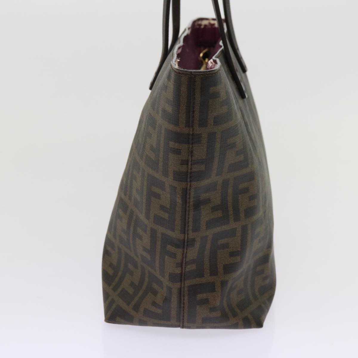 Luxury FendiZucca Canvas Tote Bag Black Brown63397