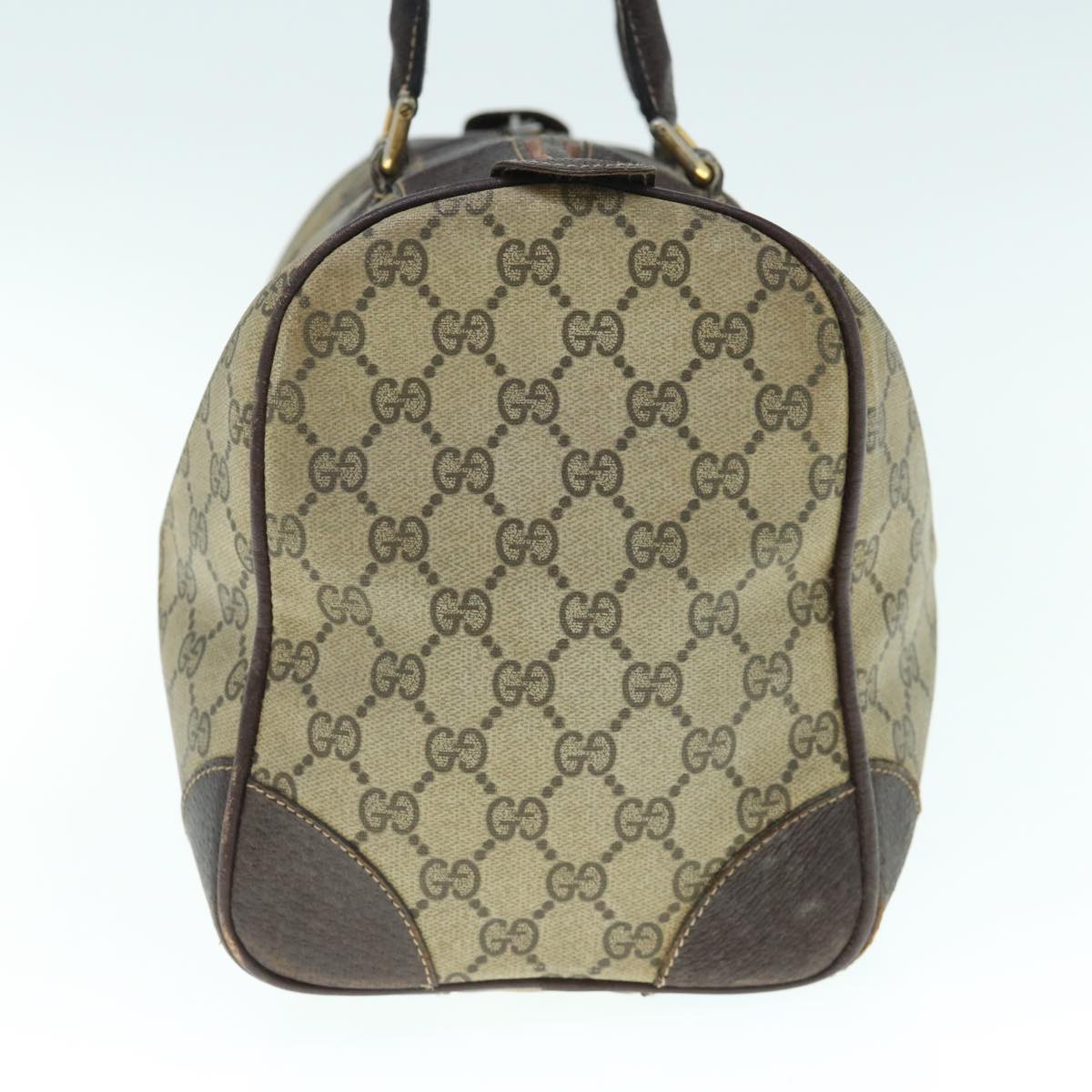 GUCCI GG Supreme Web Sherry Line Boston Bag Vintage Beige Red Green 63691