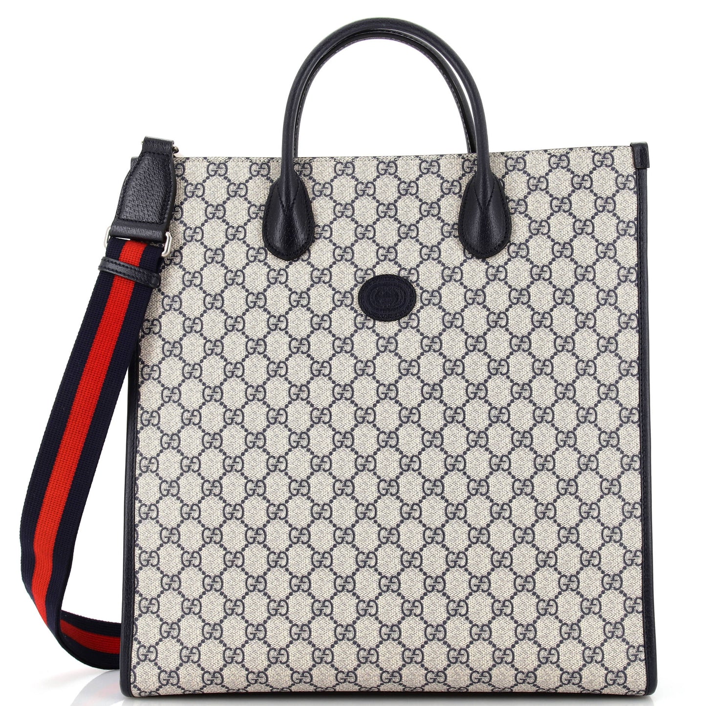 Luxury Gucci Trending 2025 Structured Top Handle Open Tote GG Coated Canvas Medium