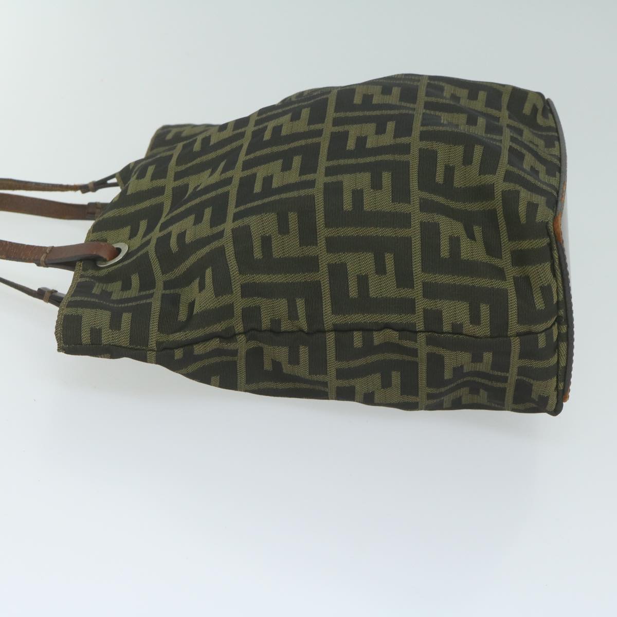 Luxury FendiZucca Canvas Tote Bag Black Brown63898