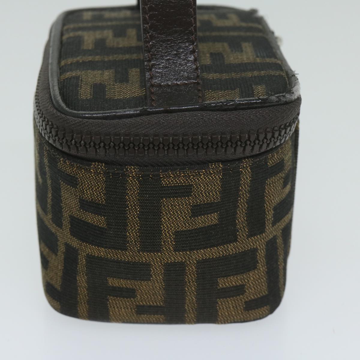 Luxury FendiZucca Canvas Vanity Pouch Brown Black63932