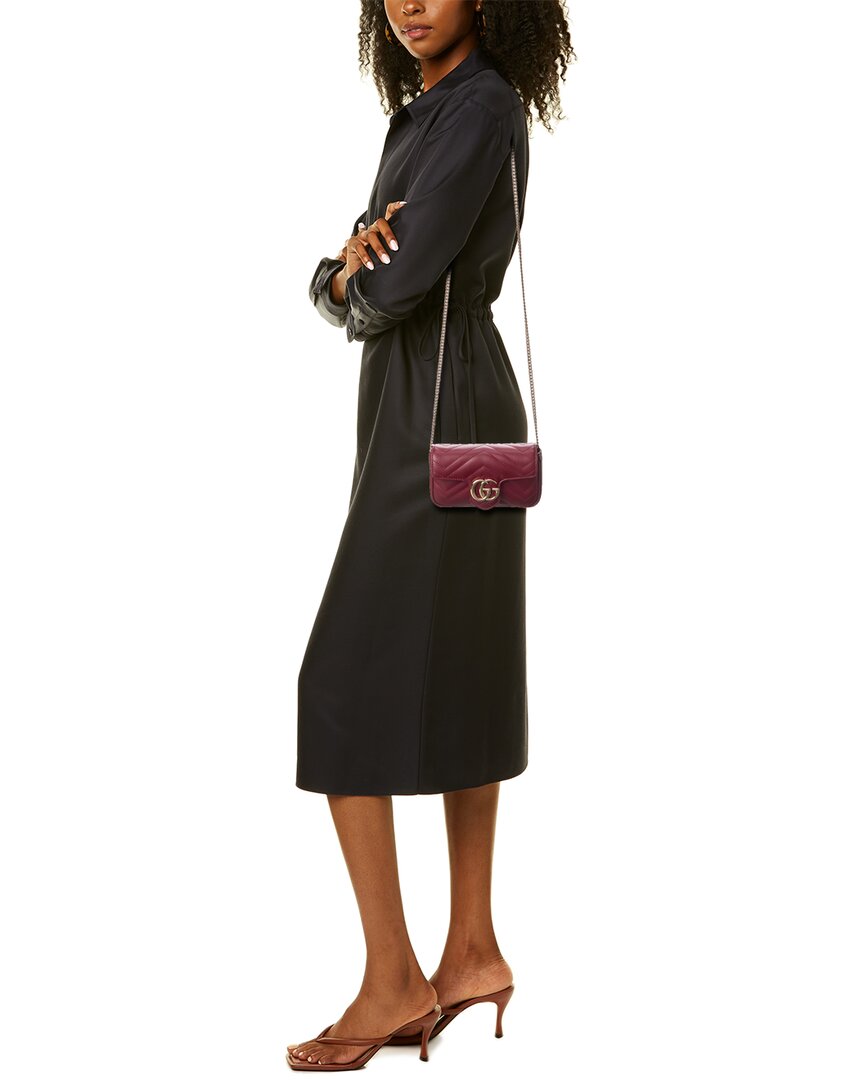 Luxury Gucci Trending 2025 GG Marmont Super Mini Matelasse Leather Shoulder Bag