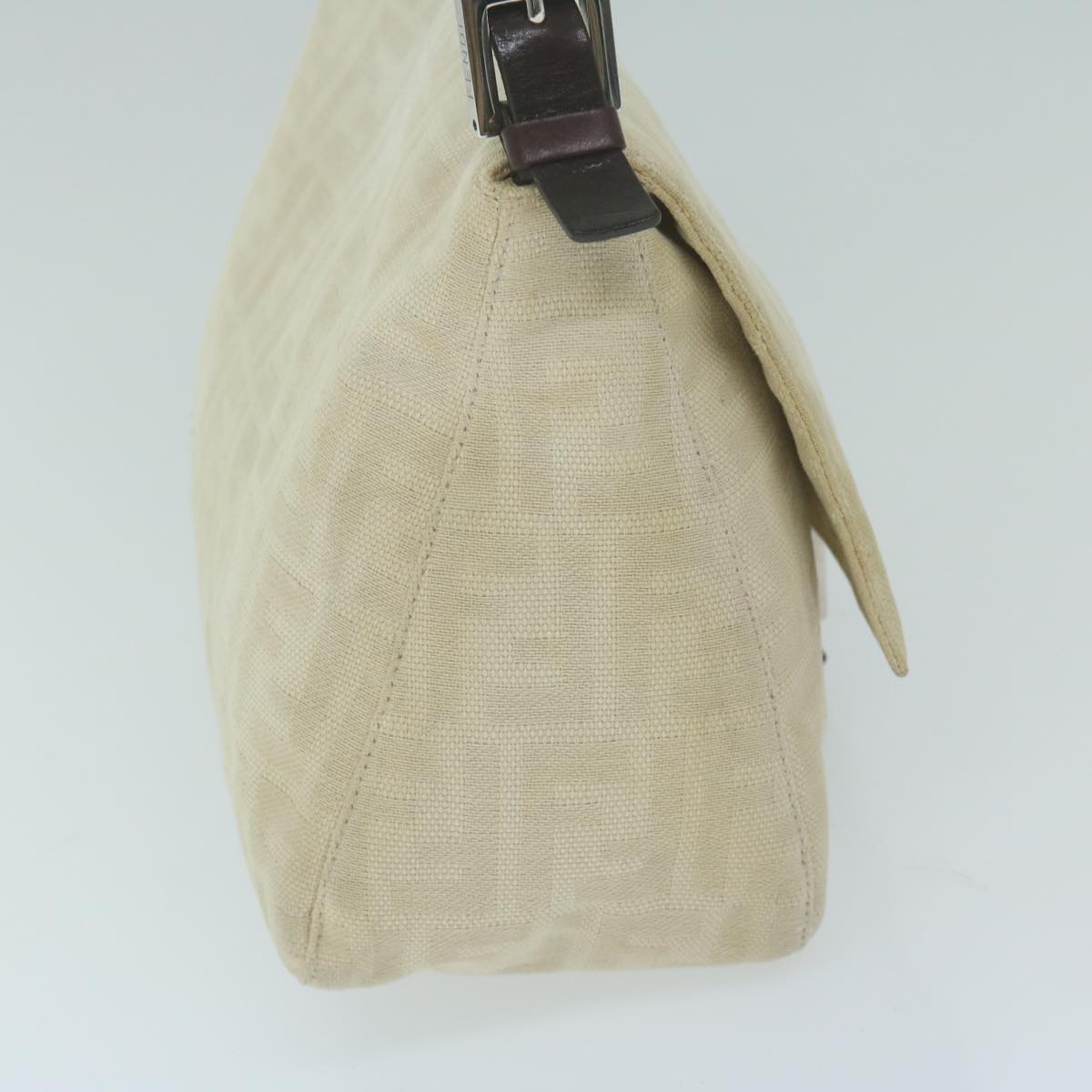 Luxury FendiZucca Canvas Mamma Baguette Shoulder Bag Beige64596