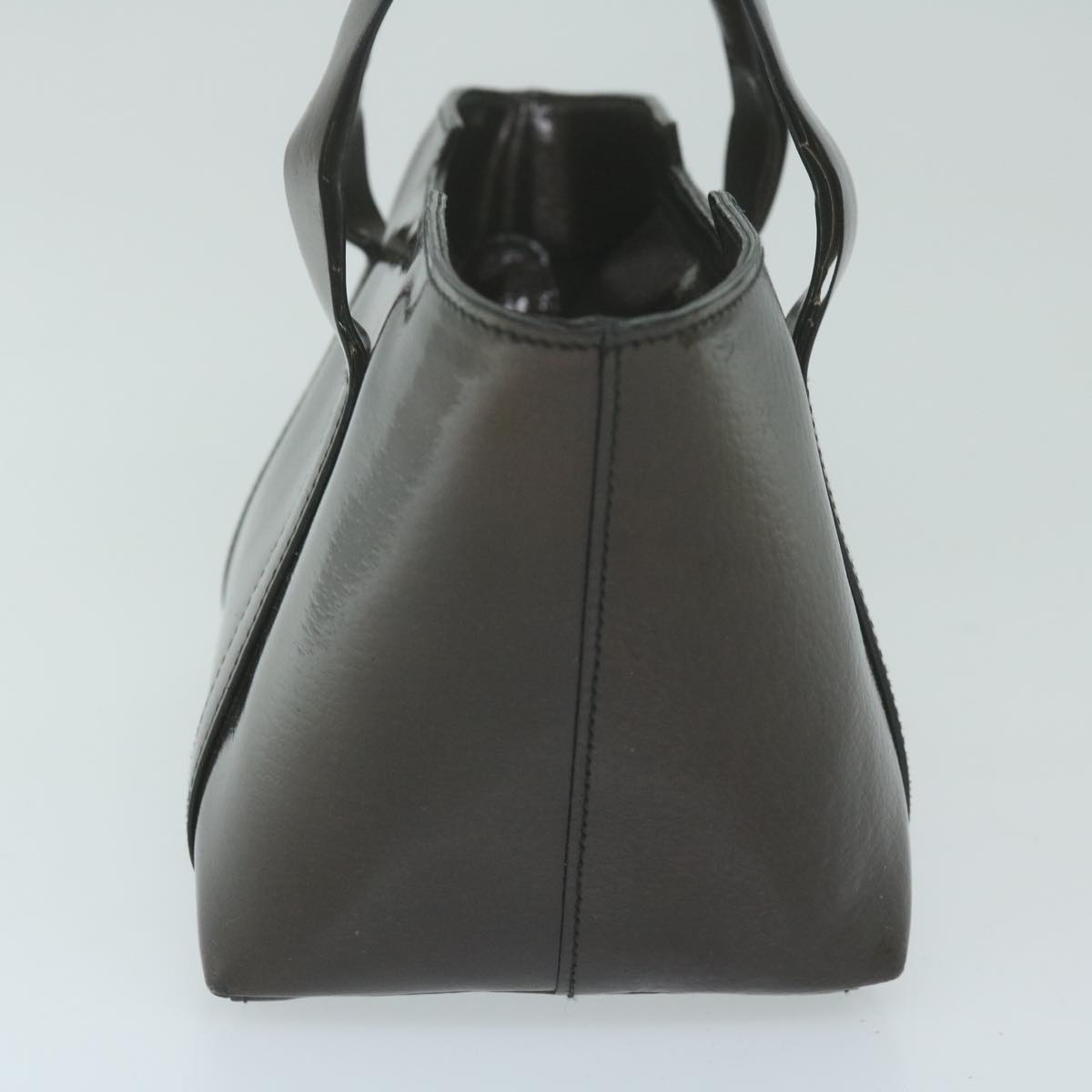 GUCCI Hand Bag Enamel Brown 64632