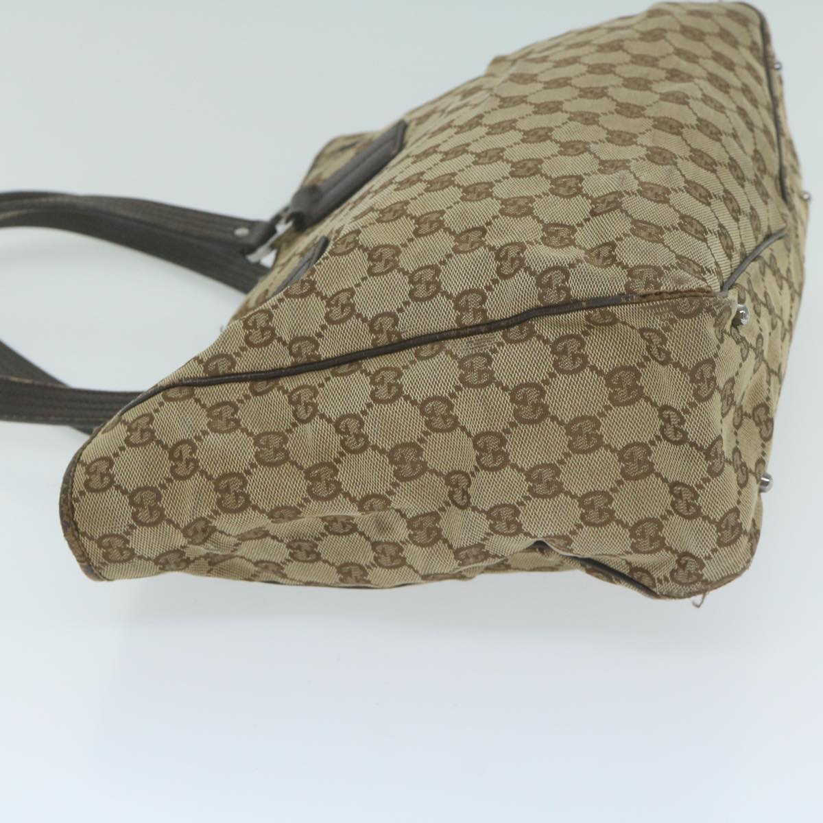 GUCCI GG Canvas Tote Bag Beige 113017 64654