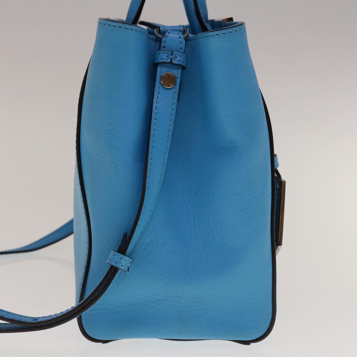 Luxury FendiPetite To Jules Hand Bag Leather 2way Light Blue64810