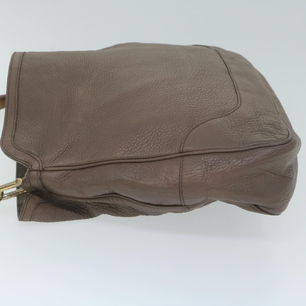 GUCCI Bamboo Shoulder Bag Leather 2way Brown 64870