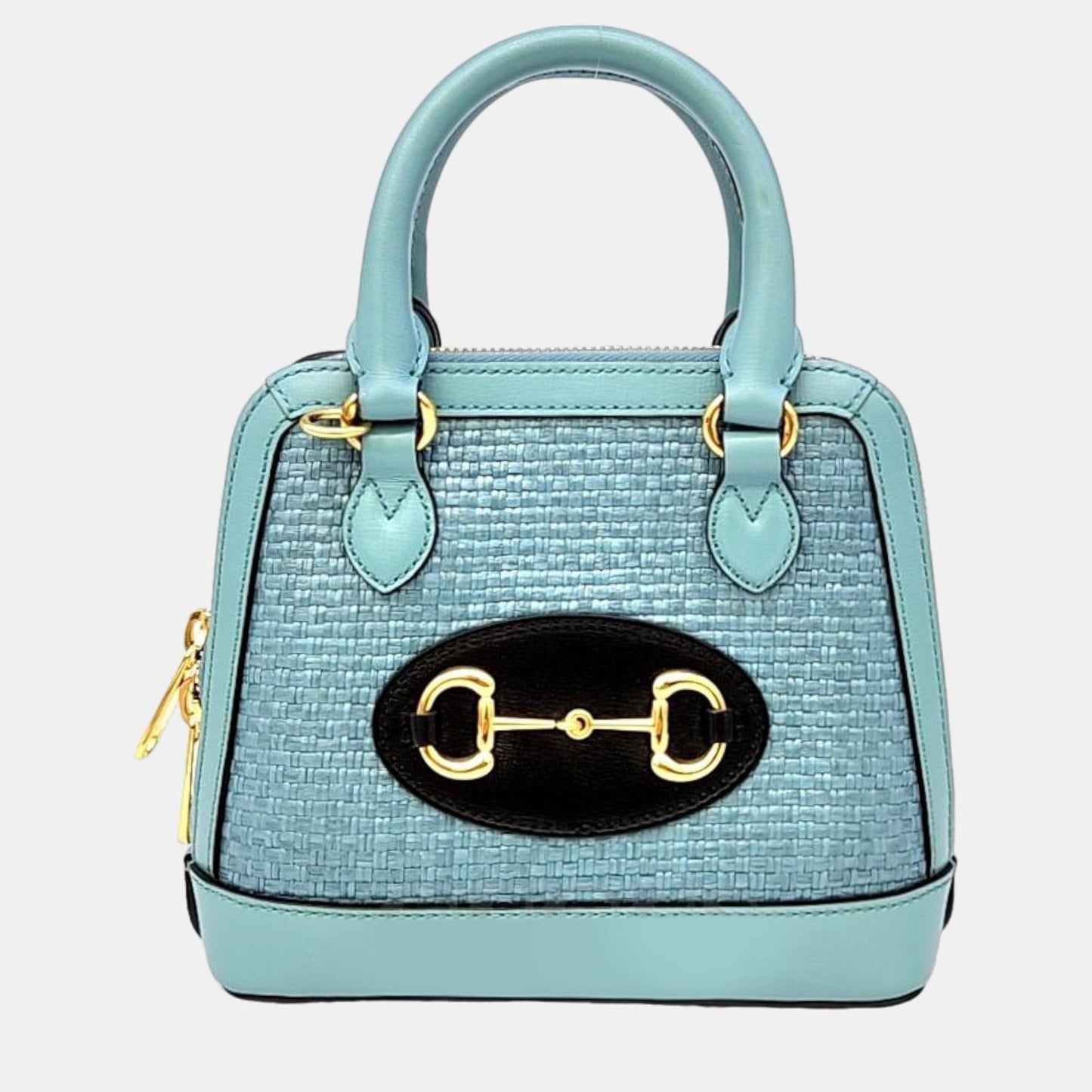 Luxury Gucci Trending 2025 Blue Horsebit 1955 Mini Top Handle Bag