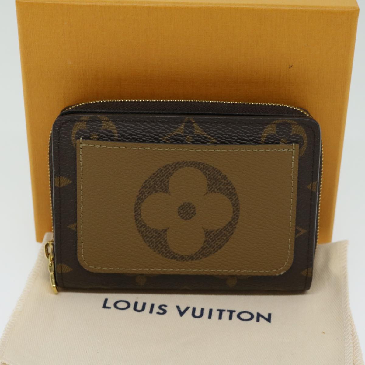 LOUIS VUITTON Monogram Reverse Portefeuille Lou Wallet M81461 LV 65228SA