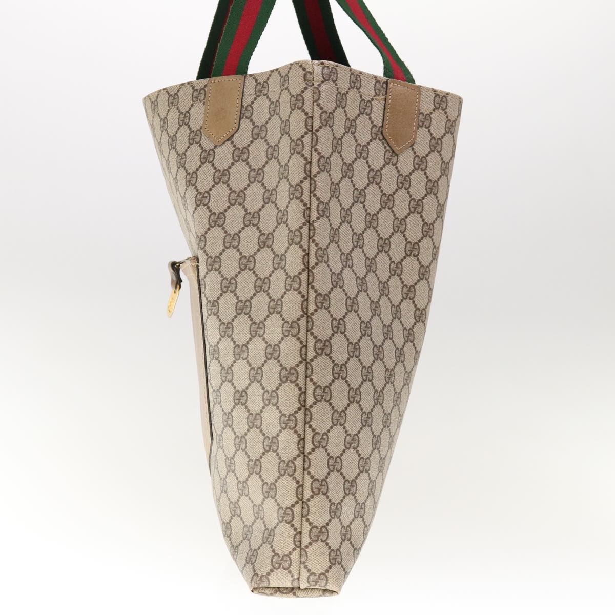 GUCCI GG Supreme Web Sherry Line Shoulder Bag Beige Green Red 65304
