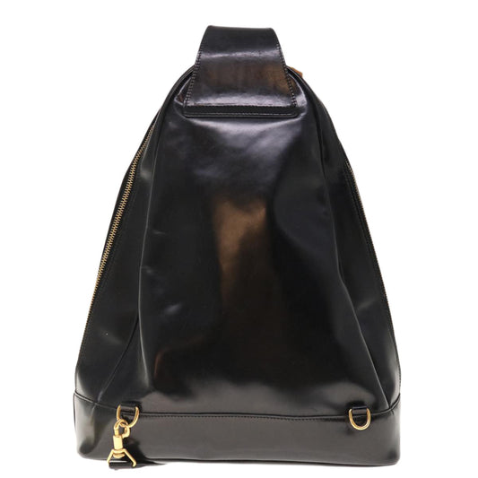 GUCCI Bamboo Backpack Enamel Black 003 3444 0027 65306